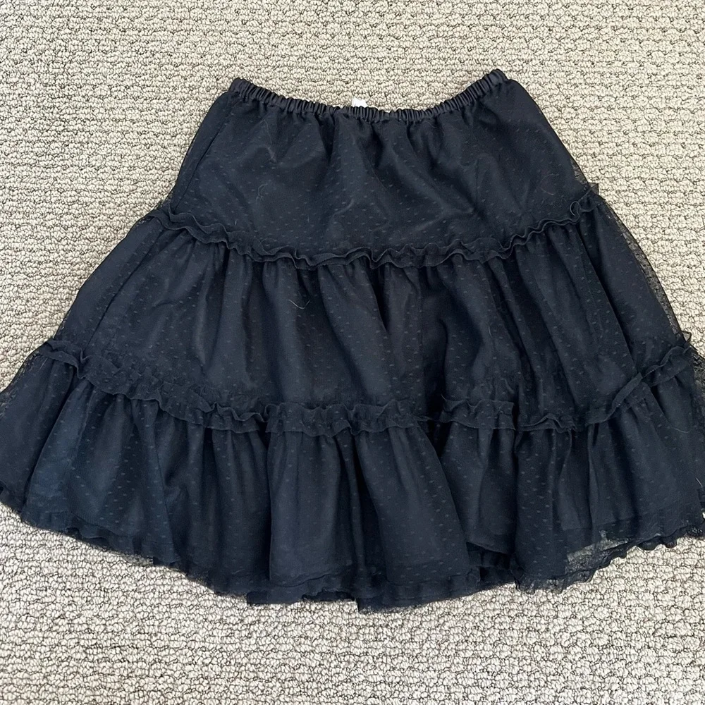 Hanna Andersson red and white striped shirt and black tulle skirt Size 8 - Picture 11 of 13